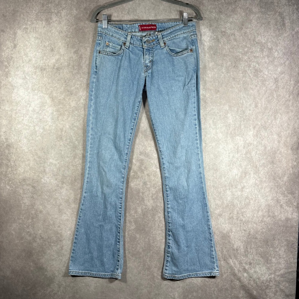 Levi's Jeans Womens 7 JR M Light Blue 524 Too Superlow Bootcut Y2K Stretch Denim
